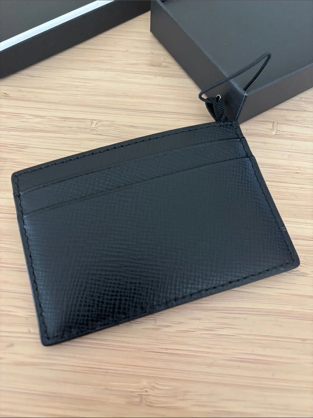 Michael Kors Black Textured Leather Card Case